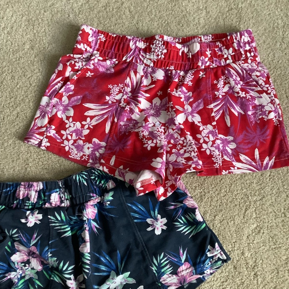 No Boundaries Tropical Flora Booty Shorts Large Bundle Elastic Large 11/13